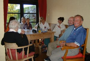 photograph: Joan, Sam, Penny, Oscar, Jenny, Alison, Mike, Alan