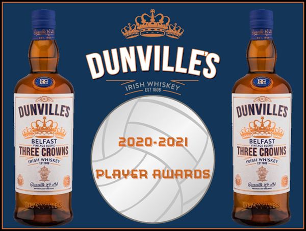 Dunville's Irish Whiskey 2020-2021 Player Awards, photograph by David Hunter