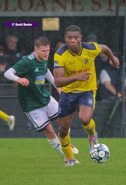 Benny Igiehon, Lisburn Distillery Football Club, photograph by David Hunter