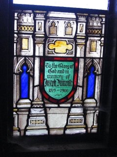 'To the Glory of God and in memory of Joseph Dumville 1819-1900'