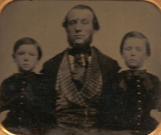 Joseph Dumville (1819-1900) and two of his sons: Joseph Dumville (1851-1939) and George Dumville (1849-1888)